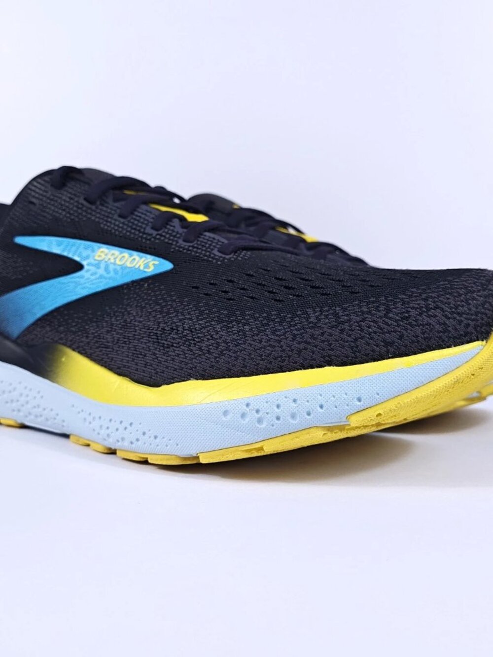 Brooks Ghost 16 Mens 12 Neutral Cushion Road Running Shoes Black Blue DNA Loft
